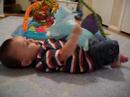 Mason Playing With His Changing Pad