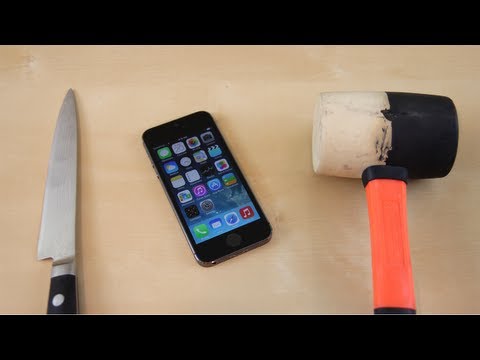 scratch - iPhone 5s Hammer Crush & Knife Scratch Test Subscribe for more iPhone 5S & iPhone 5C Destruction: http://smrt.so/UOhfly This is a video testing the durabilit...