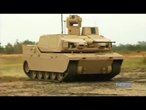 vehicle - National Robotics Engineering Center (NREC) developed sensing, teleoperation and autonomy packages for BAE System's Black Knight, a prototype Unmanned Ground...