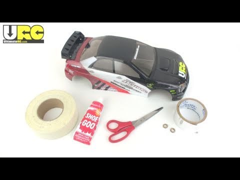 how to repair rc car body