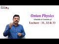 Onion-Physics-Content-and-Schedule-of-Lecture-31,-32-and-33