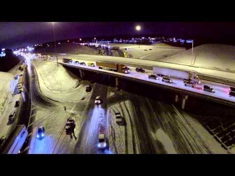 Aerial Video of Winter Storm 2014 Alabama