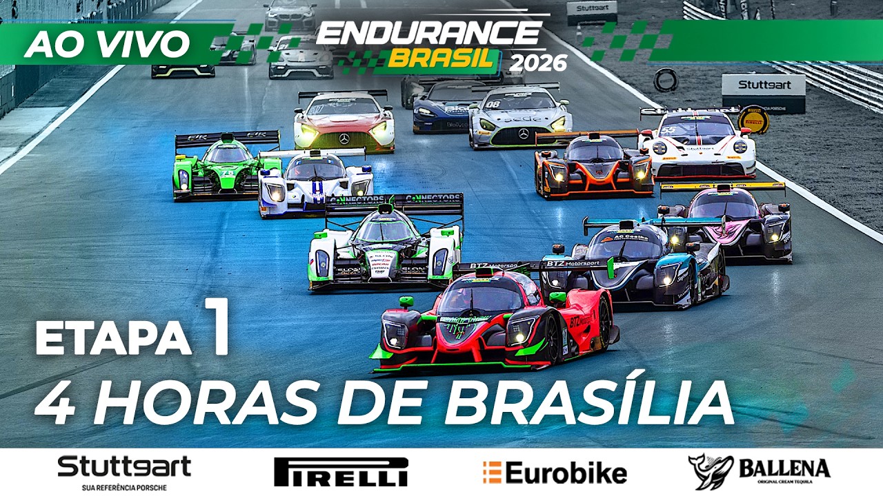 AO VIVO - Endurance Brasil 2026 | 4 Horas de Brasília | Abertura da Temporada | Corrida Completa
