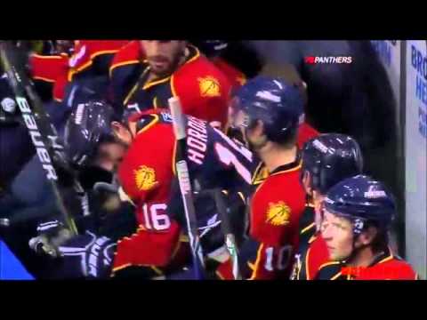 Funny Hockey moment: Darcy Hordichuk fell off the Panthers bench