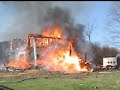 Controlled burning of funeral home