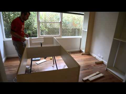 ikea - Ikea Billy Bookshelf Hack. Aim to make a bookshelf from 2 large & 3 small Billy's to produce a built-in-like wardrobe.