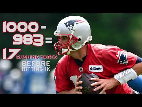 Video: Will Tom Brady hit 1,000 rushing yards Sunday against the Bears?