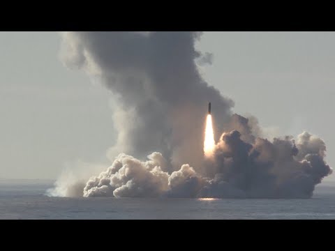 Залповый пуск четырех ракет «Булава» с «Юрия Долгорукого» показали на видео