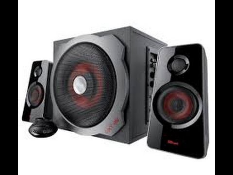 Trust Tytan 2.1 Lautsprechersystem mit Subwoofer schwarz/rot (Trust GXT 38) [FULL/HD] [GER]