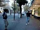 dancing in bahnhofstrasse zurich, switzerland