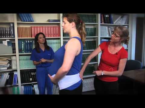 how to put on a maternity support belt