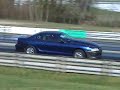 1996 Ford Mustang with 76mm turbo making a pass