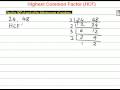 Highest Common Factor