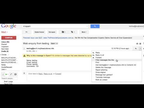how to adjust gmail spam filter