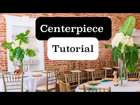 video-linktoworks-Tropical Floral Baby Shower Centerpiece Tutorial |...