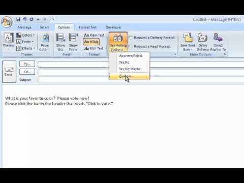 how to provide voting buttons in outlook