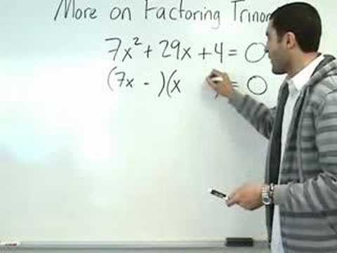 yaymath - Factoring trinomials is one of the bedrocks of Algebra. Why not learn it with spunk, laughter, and gusto? Join in, YAY MATH! Visit yaymath.org Videos copyrig...