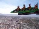 X Scream - The X-Scream ride atop the Stratosphere Tower, Las Vegas. The ride is suspended over 900 feet above ground!
