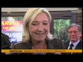 la pr�sidente du front nationale en d�placement � versailles ce 15 mai afin de soutenir les candidats du rassemblement bleu marine dans les yvelines. david d...