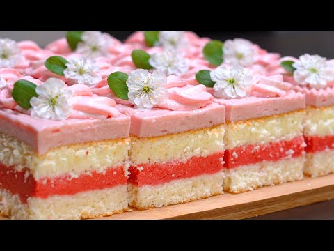 Нежное пирожное "ЯГОДНЫЙ ЛОМТИК" 🍓 Лёгкое и ОООЧЕНЬ ВОЗДУШНОЕ! ТОРТ Рецепт | Кулинарим с Таней