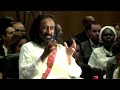 HH Sri Sri Ravi Shankar interviewed by Israels renowned talk show host Dan Shilon during the 2nd Israeli Presidential Conference in Jerusalem, Israel, 21st October, 2009.