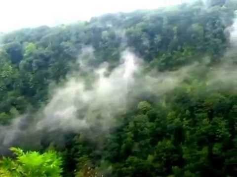 Mist over Letchworth State Park Canyon. New York State.