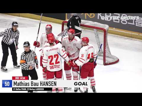 GOAL | Mathias Bau HANSEN | 2017. 2. 10 | Denmark vs Japan | KB Euro Ice Hockey Challenge 2017