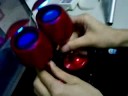 Spectacular Red Twin Cup Speakers-sourcingmap.com