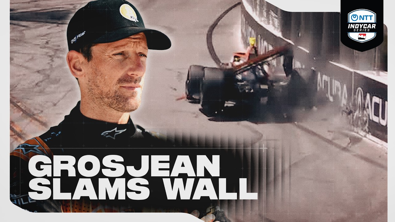 HARD Hit for Romain Grosjean in Practice 2 | 2026 INDYCAR at Long Beach