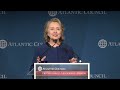 former secretary of state hillary clinton was awarded the atlantic council's 2013 distinguished international leadership award. about the event: the atlantic...