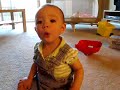 Baby Aubrey Reads a Book - 11mos, 2 weeks old