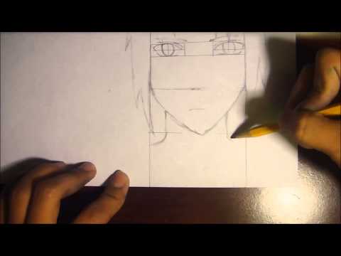 how to draw uchiha sasuke step by step