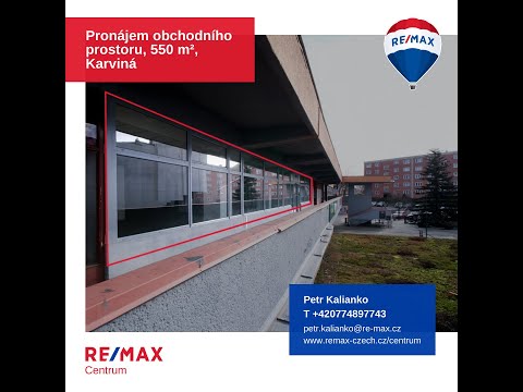 Video Pronájem Obchodní prostory 550 m2, tř. Těreškovové, Karviná-Mizerov