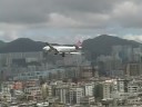 China Airlines Airbus from checkerboard Hong Kong Kai Tak