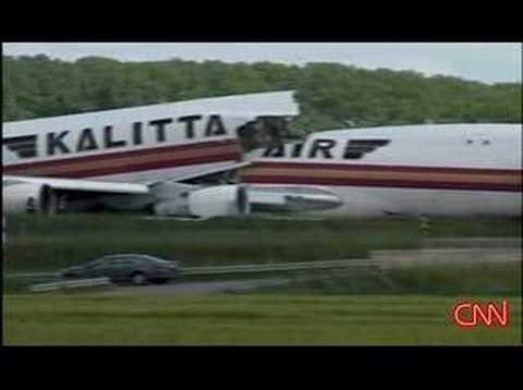 Kalitta Air crash exceeded 747 - the fuselage is broken