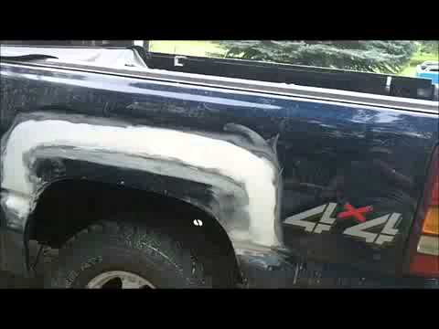 How to repair rusted wheel wells on a Chevy Silverado part 2