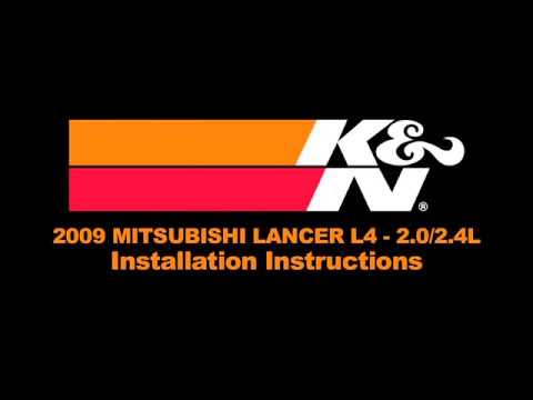 2008-2012 Mitsubishi Lancer 2.4L and 2.0L Air Intake Installation
