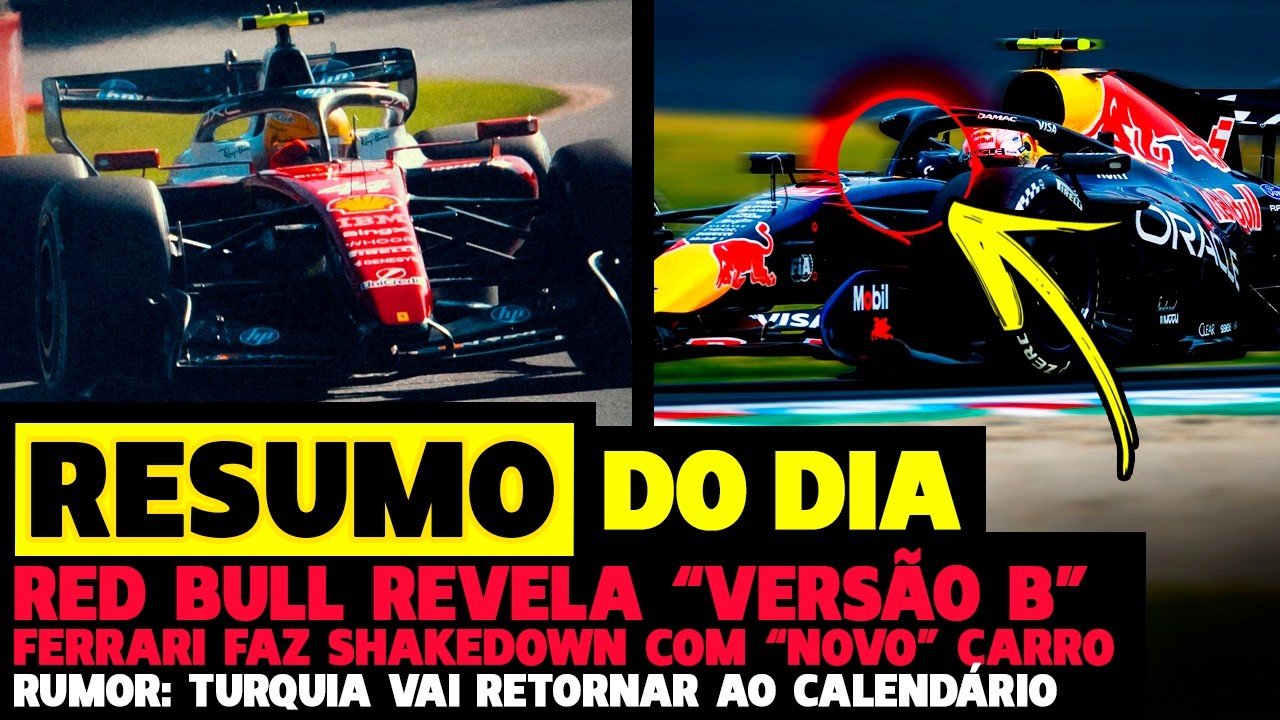 🚨RED BULL APRESENTA "VERSÃO B" COM VERSTAPPEN, FERRARI FAZ SHAKEDOWN E NOVO CIRCUITO NA FÓRMULA 1