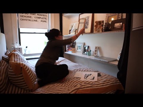 bedroom videos - Thanks to some really innovative, intelligent and inspired design choices, Jen Chu's 1/2 bedroom apartment radiate's positive energy and manages to feel comf...