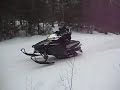 Michigan Snowmobiling - Hitting some jumps on the trail