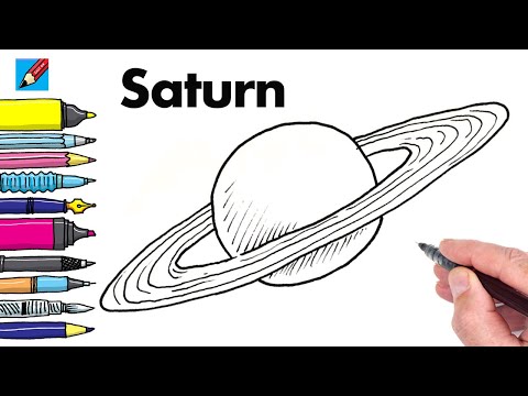 how to draw a saturn