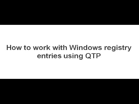 how to remove qtp from registry