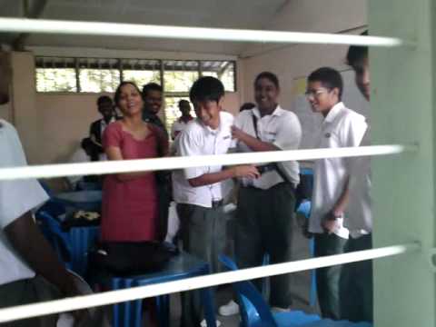 Teacher snatching money from students...not really ^^