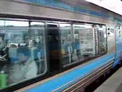 2008.01.16 土佐山田駅から、岡山行き南風が発車。