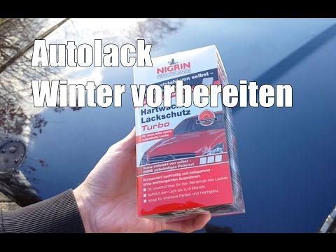 Autolack für den Winter vorbereiten - Nigrin Hartwachs Lackschutz Turbo Test