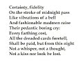 \"Lullaby\" by W.H. Auden \"Lullaby\" by W.H. Auden