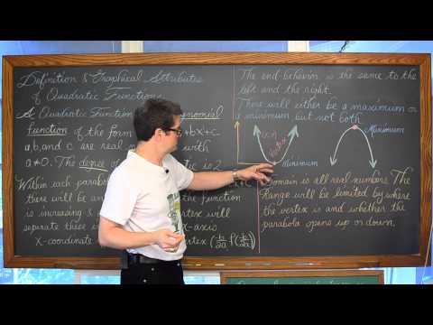 how to define a quadratic function