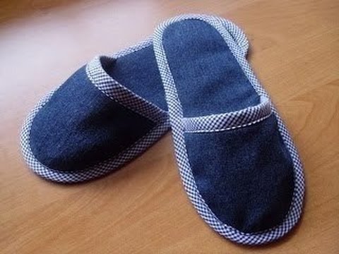 Шлепанцы из джинса Шлепанцы из джинса