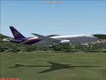 777-200 THAI landing at Kathmandu