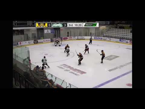 Exhibition game Grandfalls Rqpids first goal in MHL exhibition